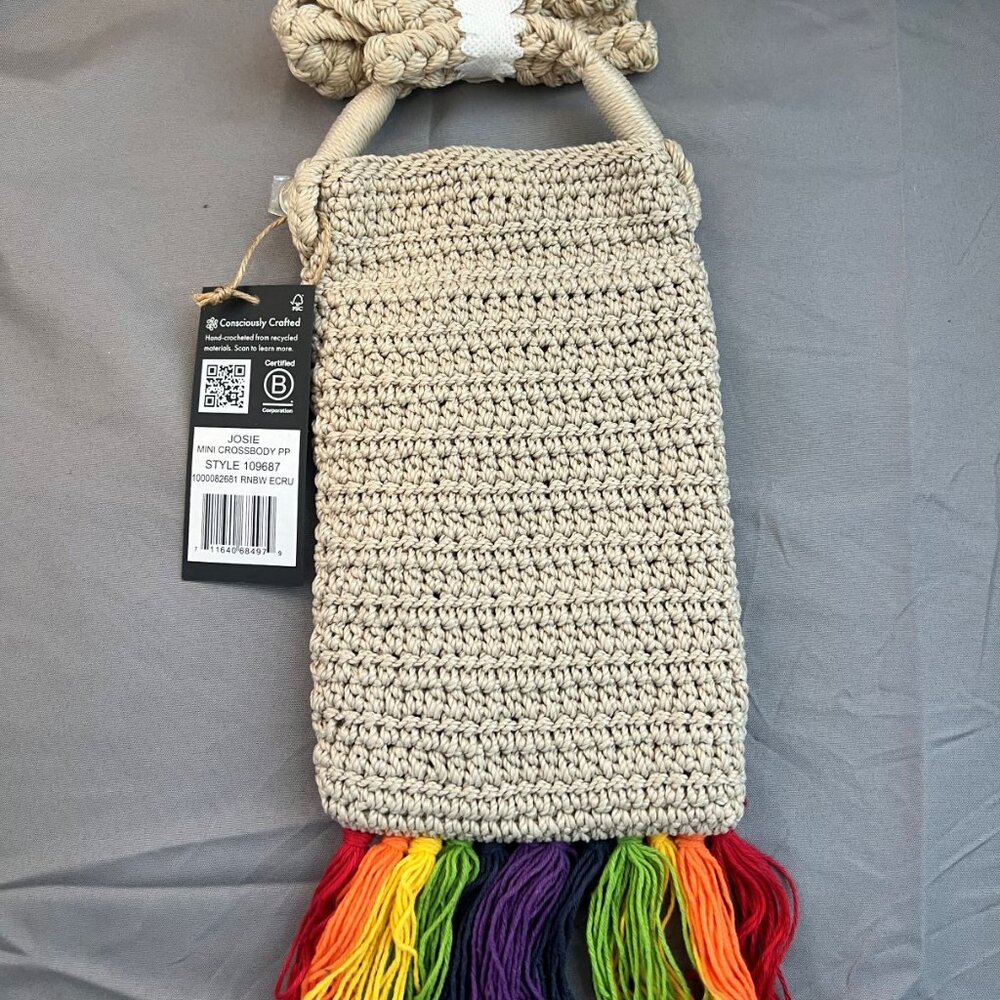 Bundle Pride Black/Red Tote & Rainbow Crochet Crossbody with Fringe, The Sak - Picture 12 of 15